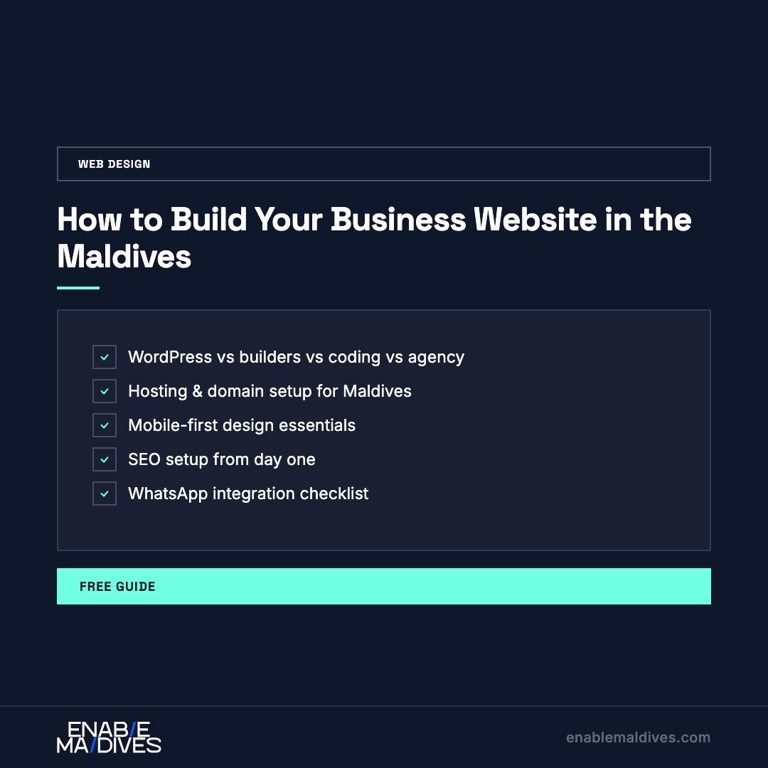 How to Build Your Business Website in the Maldives