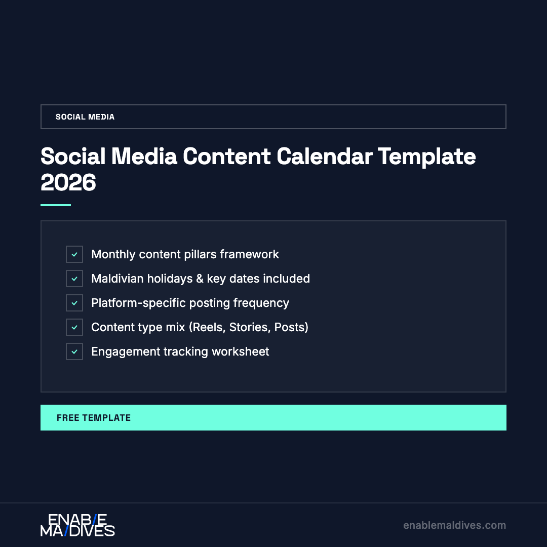 Social Media Content Calendar Template 2026